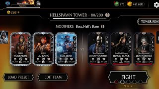 Hellspawn Tower FATAL 80 Bosses Battle & Reward Mortal Kombat Mobile Gameplay 