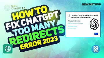 How to Fix ChatGPT  Too Many Redirects" Error 2025