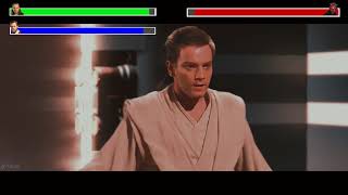 Qui-Gon Jinn & Obi-Wan Kenobi vs Darth Maul...with healthbars