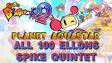 Super Bomberman R2 - Planet Aquastar 100% Walkthrough + All 100 Ellons (Aquastar Trophy Guide)