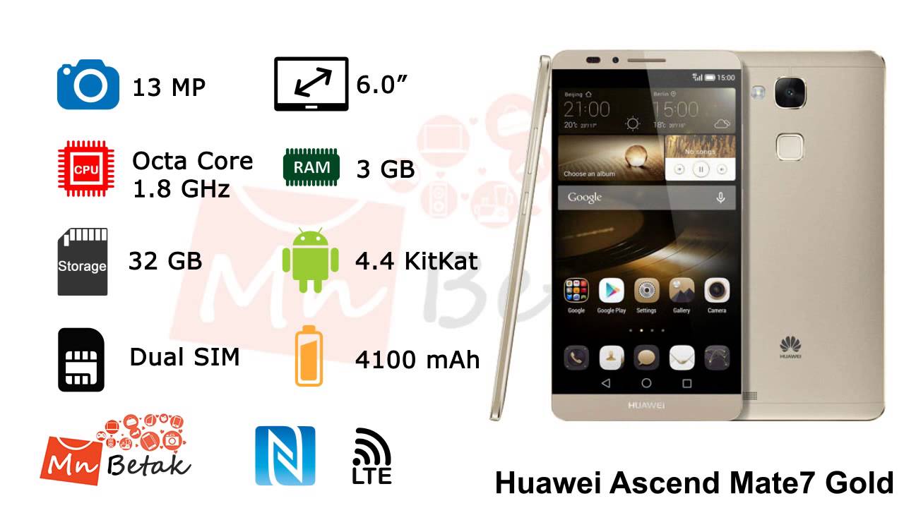 Huawei Ascend Mate7 Dual SIM - Official Video of MnBetak.com