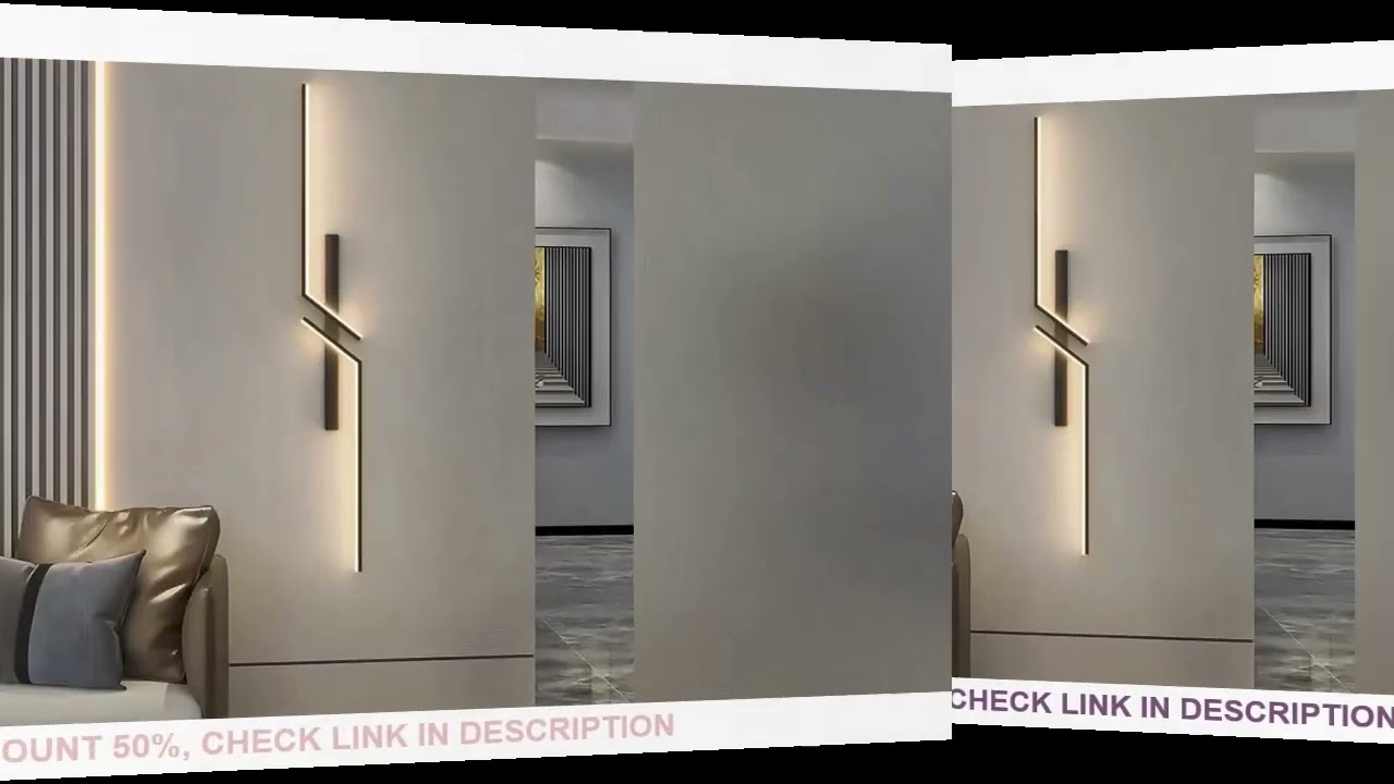 Nordic Black Gold LED Wall Lights Fixture for TV Background Bedroom Indoor LED Wall Lamps Wall Sconc