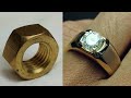 men's engagement ring from a nut - jewelry handmade