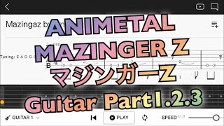 Video voorbeeld van "【TAB】ANIMETAL - MAZINGER Z‬ マジンガーZ アニメタル【エレキギター中級者用練習曲】Guitar tutorial"