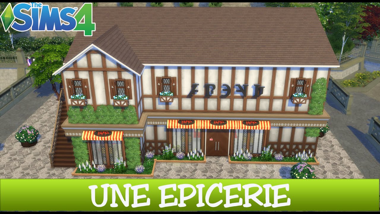 Les Sims 4 : Construction d'une Épicerie / Un mini supermarché - YouTube