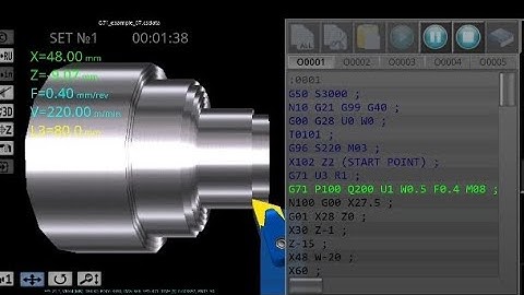g71 rough turning cycle example // g71 turning cycle example // cnc g71 cycle program
