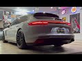 2018 Porsche 971 Panamera 4S Sport Turismo.  Cold start with Redstar Exhaust secondary cat delete