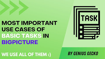 How Basic Tasks in BigPicture can save your life?