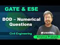 BOD – Numerical Questions | Civil Engineering | Krishna Prakash