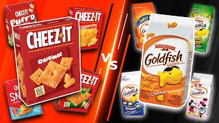 EVERY CHEEZ-IT FLAVOR VS EVERY GOLDFISH FLAVOR | Snack Time with Big Nick