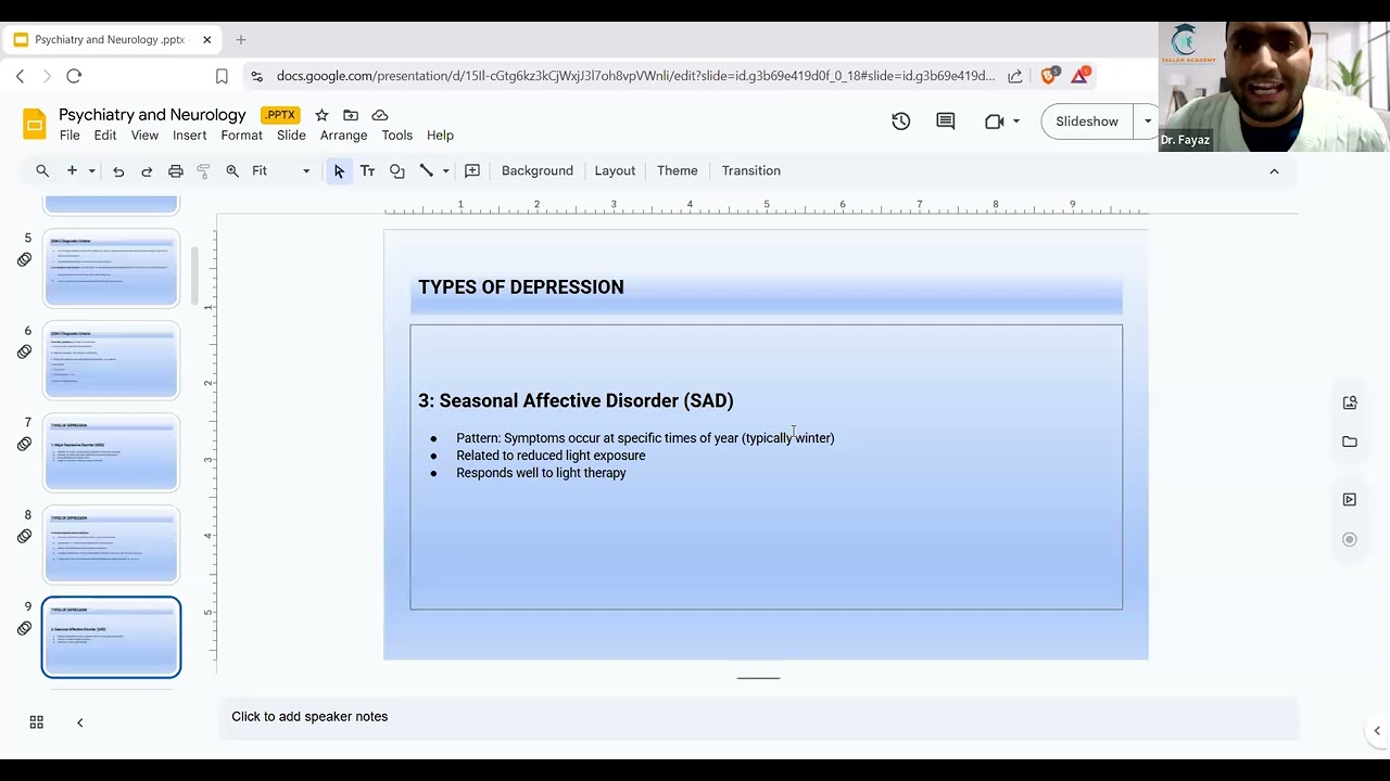 Psychiatry Lecture 01 12 26