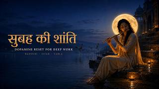 सुबह की शांति । Dopamine Reset for Deep Work: 8 Hour Bansuri, Sitar & Tabla Therapy for Study & Focu