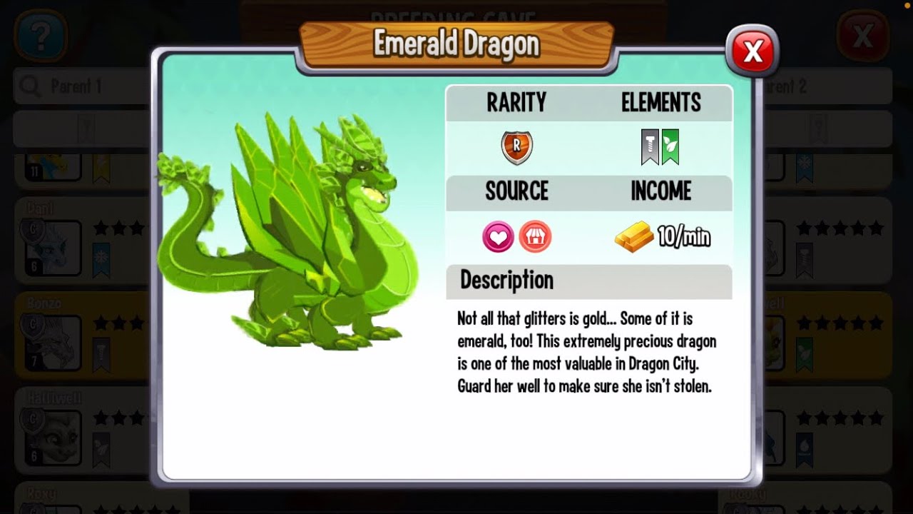 How To Breed Emerald Dragon In Dragon City