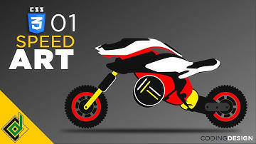 Modern Motorbike | CSS Speed Art Animation | EP 01