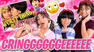 Reacting to Worst Things Valentines Day | GEM Sisters