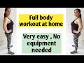 Full body workout at home ll No jumping, no equipment