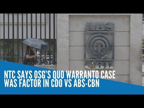 NTC says OSG’s quo warranto case was factor in CDO vs ABS-CBN