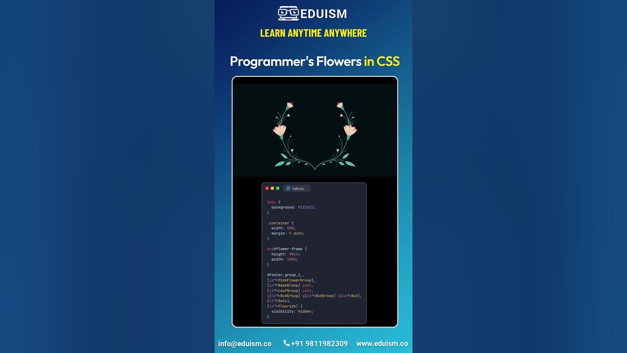 Programmer's Flowers in CSS! #css #programminglanguage #html #js #java ...