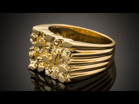 Subtle Marks Gold Finger Ring For Men