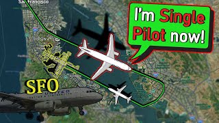 CAPTAIN HAVING MEDICAL ISSUES | Copilot Lands Single Pilot at San Francisco!