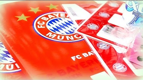 Kleiner FC Bayern München Schuleinkauf vom Müller Drogeriemarkt