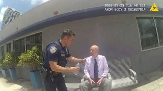 Detailed Cops Help Man At Bus Stop With Dementia Details