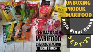 UNBOXING MARIFOODProduk, Kongbab; Chia-C, Jangkrik Mas, Herbalice, Indosedap Coffee, Rice Cracker, 😍