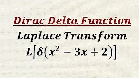 Dirac delta function _ Laplace transform _ (Part 55)