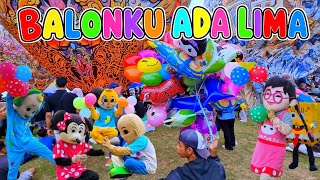 MY BALLOONS ARE 5 SONG MOST POPULAR INDONESIAN CHILDREN'S SONG FUNNY CLOWN VERSION COLORFUL CHARA...