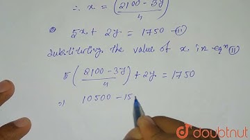 4 chairs and 3 tables\r\ncost Rs 2100 and 5 chairs and 2 tables cost Rs 1750. Find the cost of a...