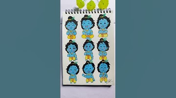 cute little krishna drawing❤️ #shorts #little #krishna #drawing #art #viral #youtubeshorts