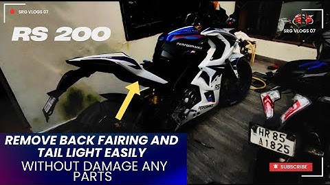Pulsar RS200 Tail Light & Back panel RemoveDon