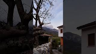 Take a train and find adventure! Medieval tower in the Aller valley, Asturias #shorts