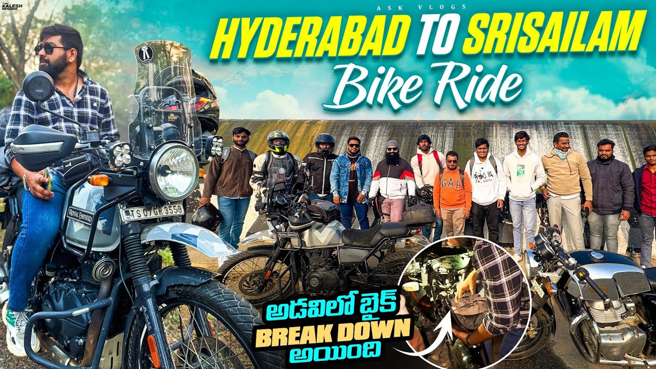 Hyderabad to Srisailam bike ride  Group Ride  Telugu motovlogs