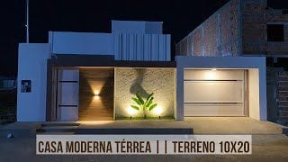 Residência Moderna Térrea || Terreno 10 x 20 m