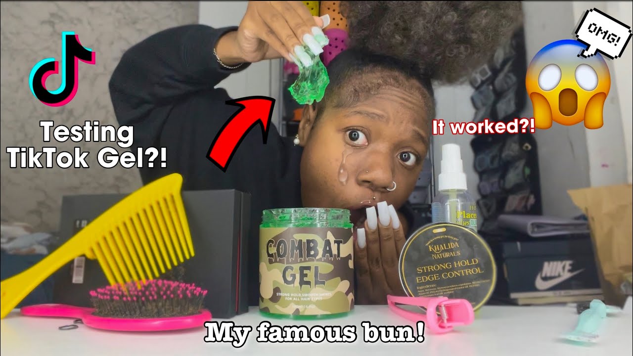 Doing my famous bun using TikToks VIRAL GEL on 4c Hair - thptnganamst.edu.vn