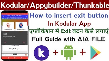 how to add edit button in kodular||back press to exit||how to add edit button in thunkable
