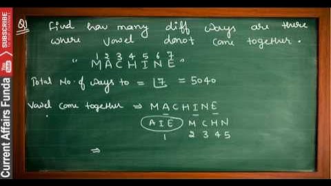 Permutation Combination Vowel Never Come Together Condition  Part 3