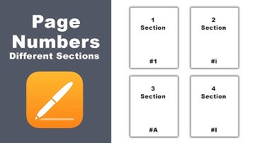 how to insert different page numbers to different Sections in Apple pages Online