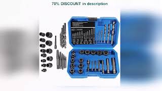 A must-have product! Damaged Screw Extractor Accessory Hand Tools Kit Bolt Nut Remover 26Pcs/Set C