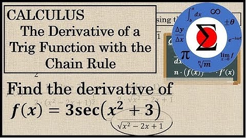 The Derivative of a Trig Function with the Chain Rule - Calculus