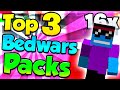 The BEST 16x BEDWARS PACKS: Top 3 Hypixel Bedwars Packs (Fps Boost)