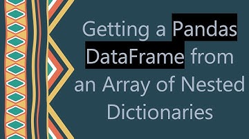 Getting a Pandas DataFrame from an Array of Nested Dictionaries