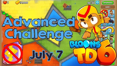 Bloons TD 6 Advanced Challenge | Moab 4K | No Hero No MK No Powers Used | July 7 2022