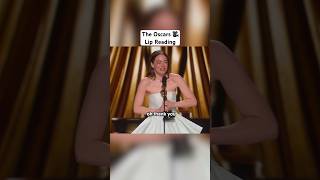 Lip reading Emma Stone Oscars speech 😉 #oscars