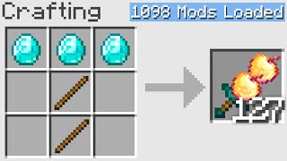 Minecraft UHC but crafting recipes are RANDOM... with 1,000 mods.