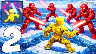 🛡️ Block Gladiator 3D Sword Duel - Gameplay Walkthrough - Combattimento nell'arena con spade lase... screenshot 2