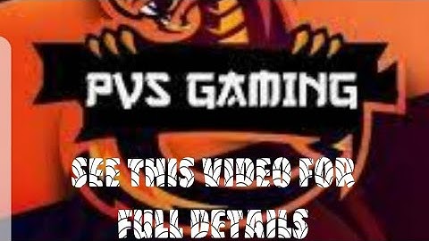 PVS GAMING channel  IS NOT HACKED