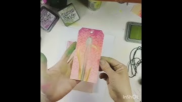 Tuto express : how to create an exotic flower and its leaf with Gel Press and a string