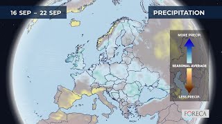 Monthly precipitation forecast for Europe 4/9/2024